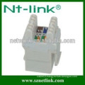 White Long Body UTP Cat 5e RJ45 Keystone Jack